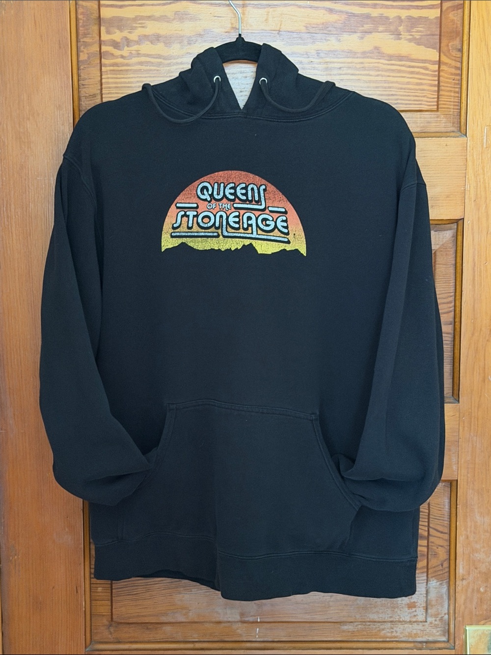 Queens of the Stoneage Hoodie Black with Kangaroo Pocket Size Large